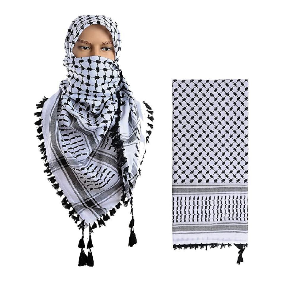 9660 Cotton Shemagh Tactical Military Scarf Palestine Scarf Keffiyeh Head